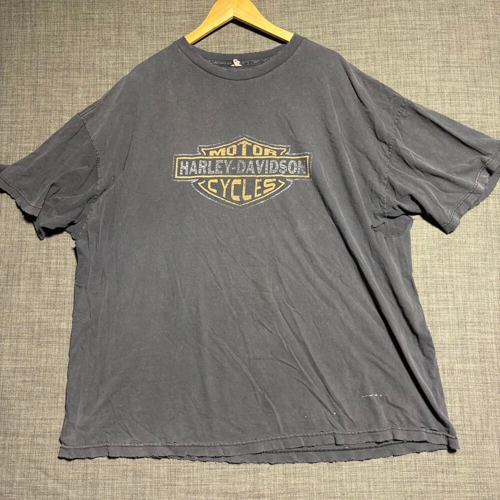 Harley-davidson Men's Navy and Blue T-shirt
